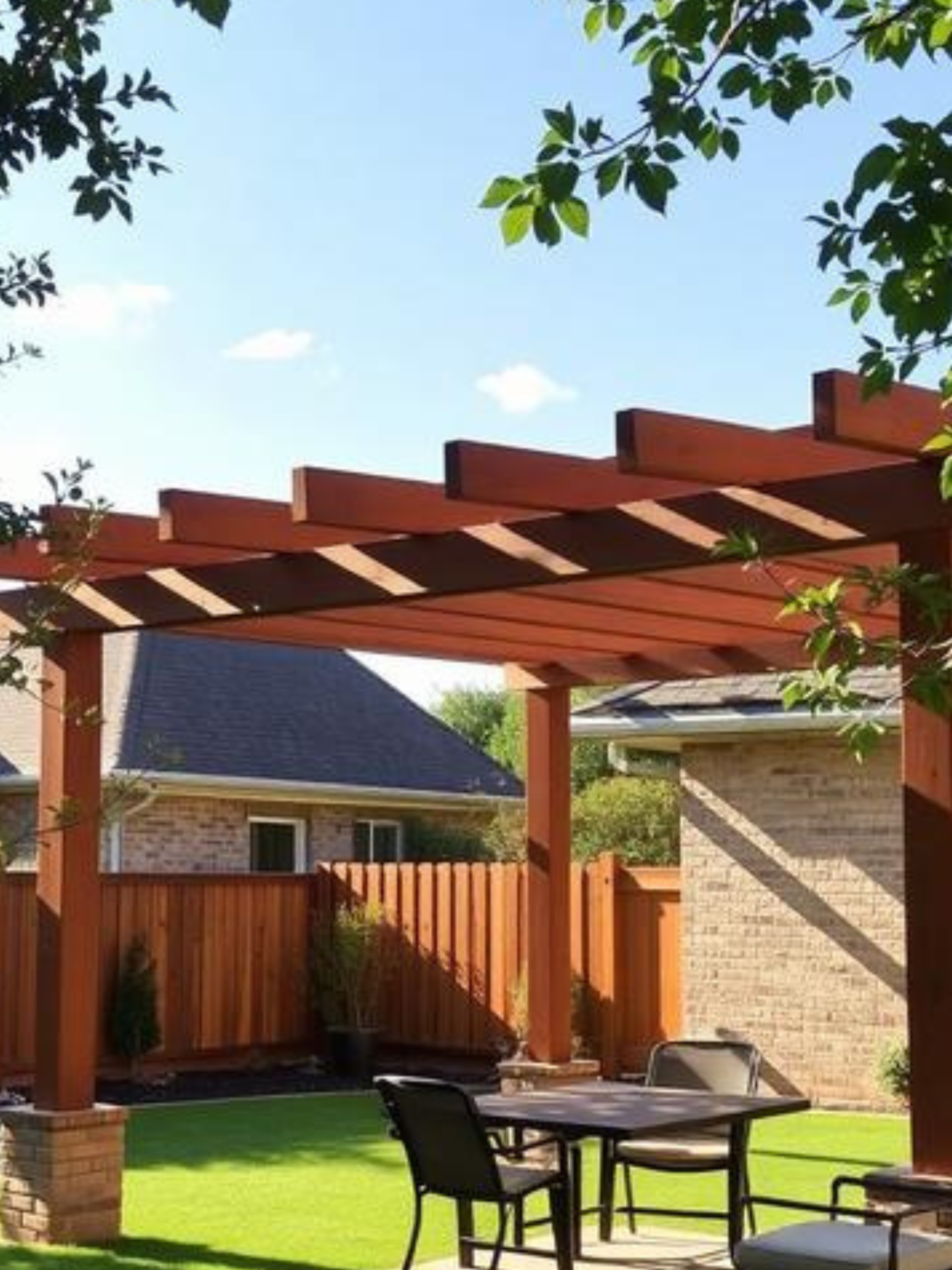 cedar wood pergola