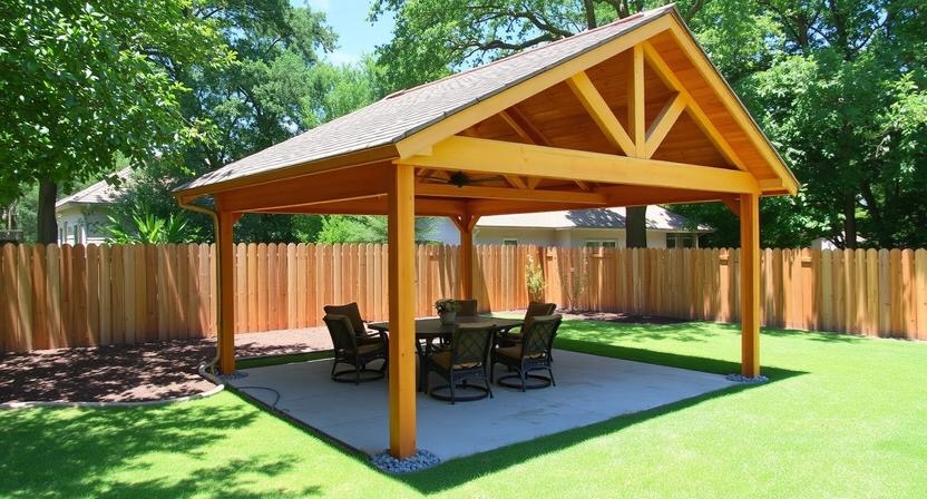 free standing wood shade